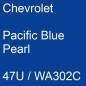 Preview: Chevrolet, Pacific Blue Pearl, 47U / WA302C.